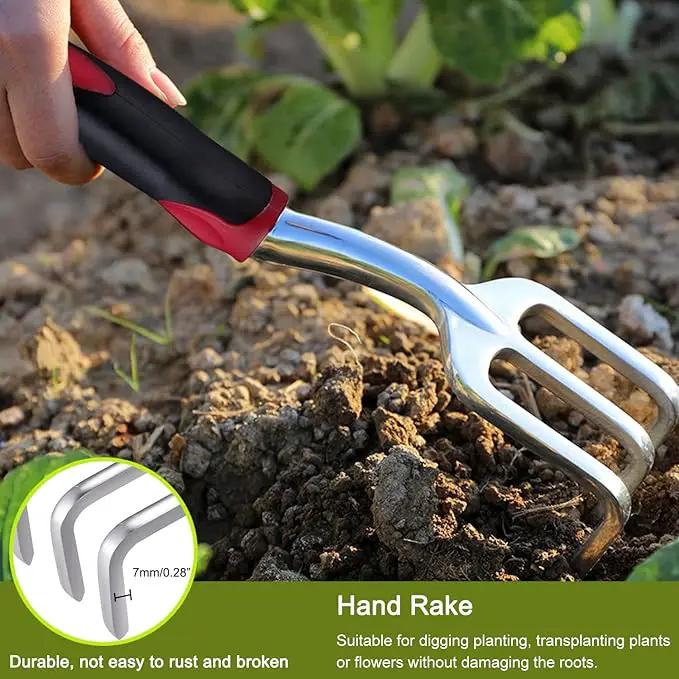 FANHAO Garden Tool Set, 3 Piece Heavy Duty Garden Trowels Cast-Aluminum Garden Hand Shovels with Non-Slip Rubber Grip, Idea for Transplanting, Weeding, Digging and Planting by GreenHaven Gardens