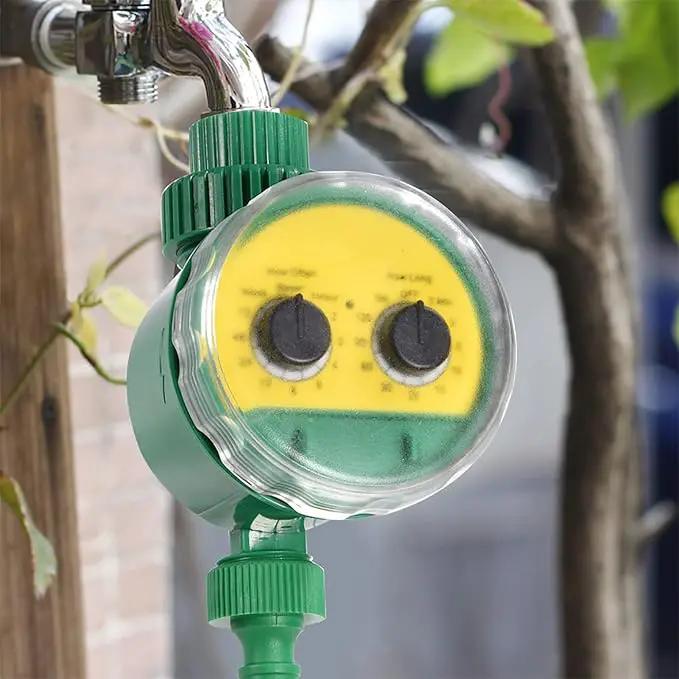 Automatic Irrigation Timer, Green ABS Multi Function Two Dial Automatic Electronic Watering Timer Garden Irrigation Controller for Roof Garden Balcony Villa Garden Outdoor Automatic Sprinkler System by GreenHaven Gardens