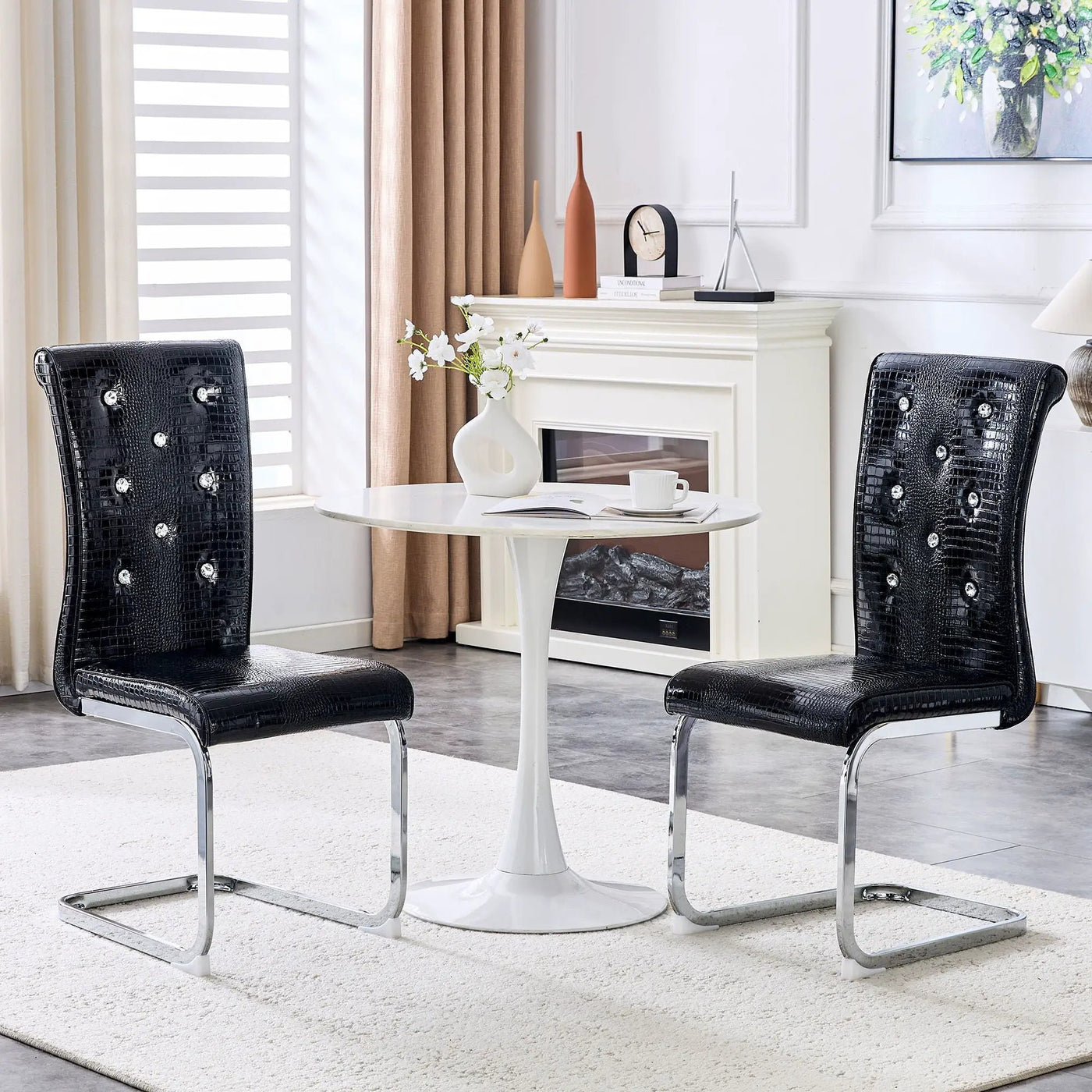 Elegant Design Upholstered Dining Chairs by Unique Piece Furniture