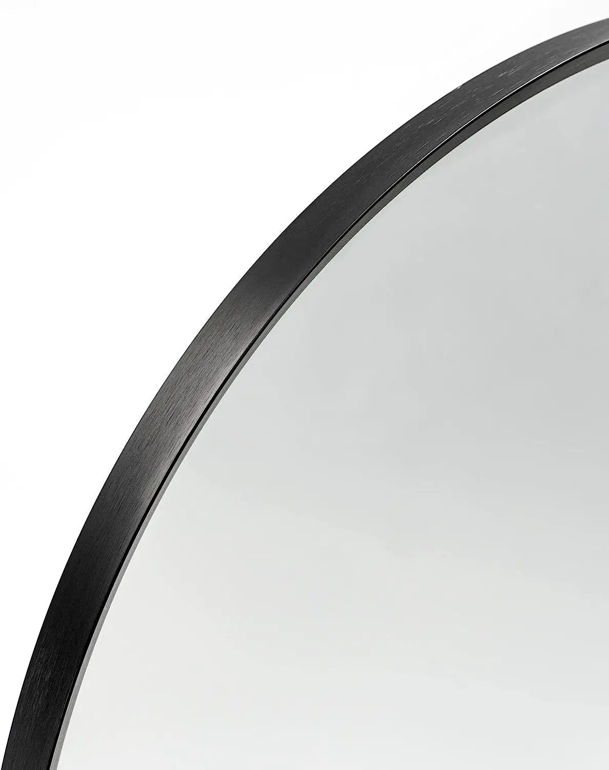 24x36 Inch Black Metal Framed Arched Bathroom Mirror by HouseOfZazla