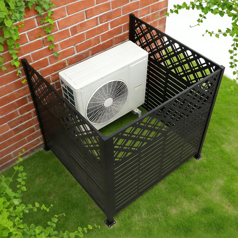W48'' x H47.3'' x 2 Panels Metal Privacy Screen by HouseOfZazla
