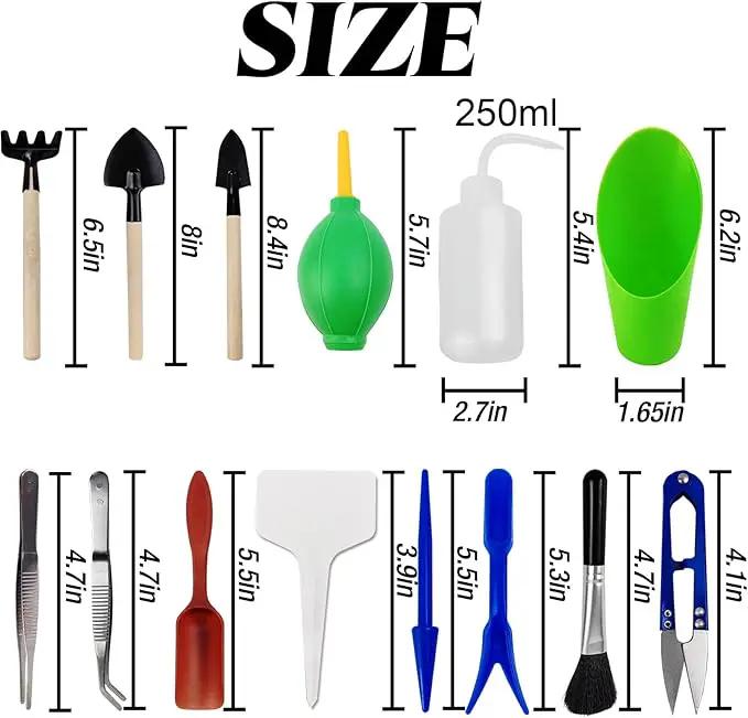 GXXMEI 20PCS/Set Succulent Tools, Mini Garden Tool Set, Transplanting Tools Set, Succulent Care kit for Succulent Miniature Gardening Plant by GreenHaven Gardens