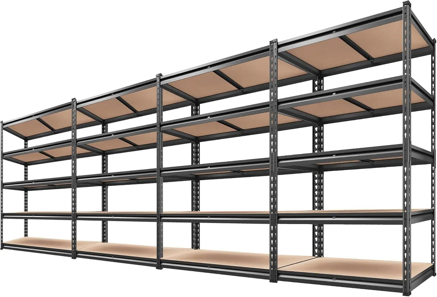 REIBII 2000LBS Garage Shelving Heavy Duty 72''H Storage Shelves 5 Tier Heavy Duty Shelving, Adjustable Metal Shelves for Garage Pantry Closet Kitchen Basement 35.5" W x72 H x 15.8" D, 4 Pack by GreenHaven Gardens