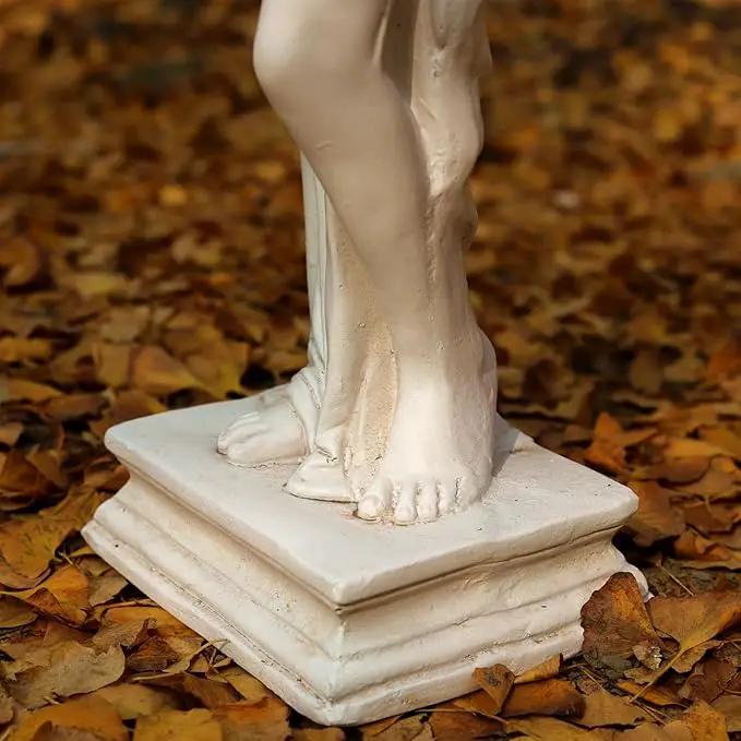 Outdoor Garden Statue Nymph Sculpture Goddess of Greek Mythology Roman Style Outdoor Patio Yard Lawn Porch Decor 32 Inch Ivory by GreenHaven Gardens