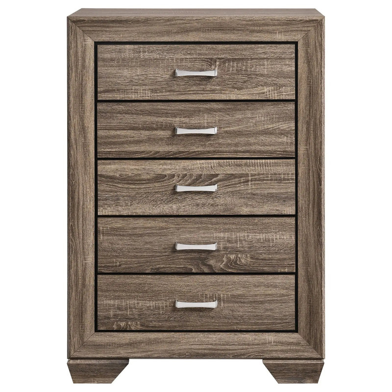 Harrison - 5 Drawer Bedroom Chest - Taupe by HouseOfZazla