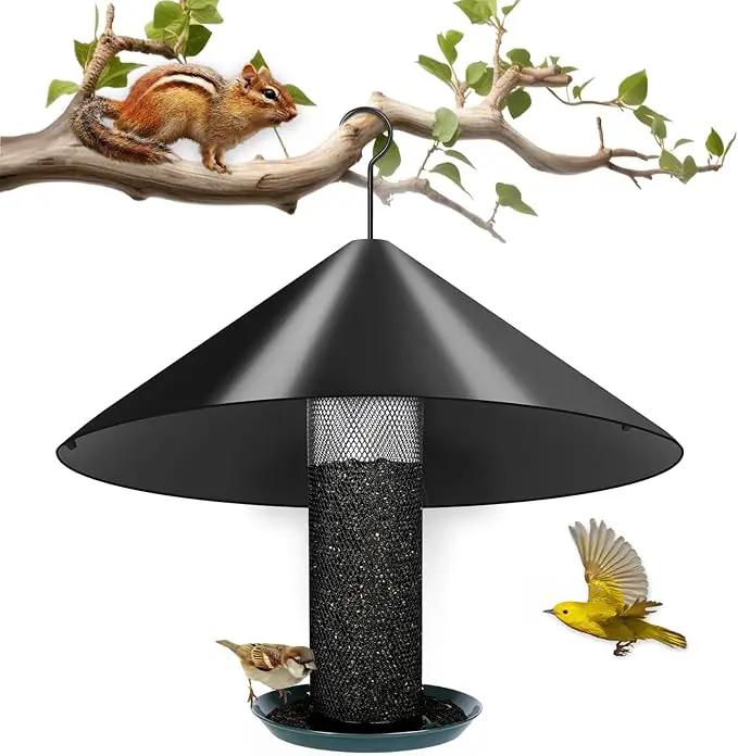 Gtongoko 19 Inch PP Squirrel Baffle for Protect Outside Hanging Mounted Bird Feeder or Bird House Squirrel Proof for Shepherd Hooks Black 1 Pack by GreenHaven Gardens