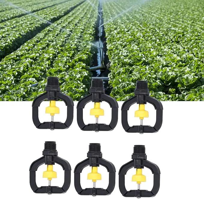 G1/2 Male Thread Rotating Irrigation Sprinkler, 12pcs Misting Spray Nozzle, Plastic Spray Nozzle Misting Nozzle Atomizing Micro Sprinkler for Garden Yard Lawn Watering Sprinkling by GreenHaven Gardens