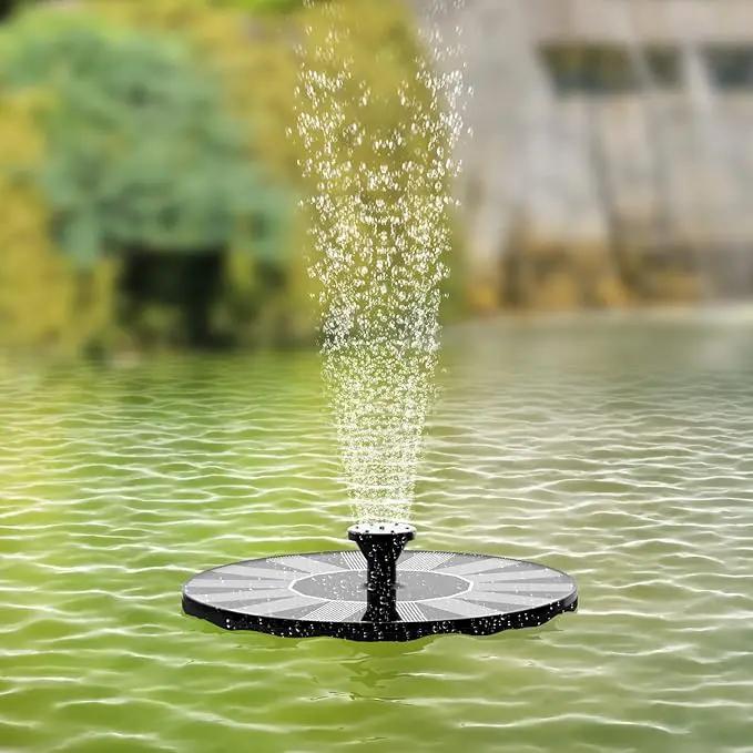 Solar Fountain Pump for Bird Bath, 1.4W Water Fountain with 6 Nozzles Solar Powered Fountain Pump for Bird Bath, Garden, Pond, Pool, Outdoor by GreenHaven Gardens