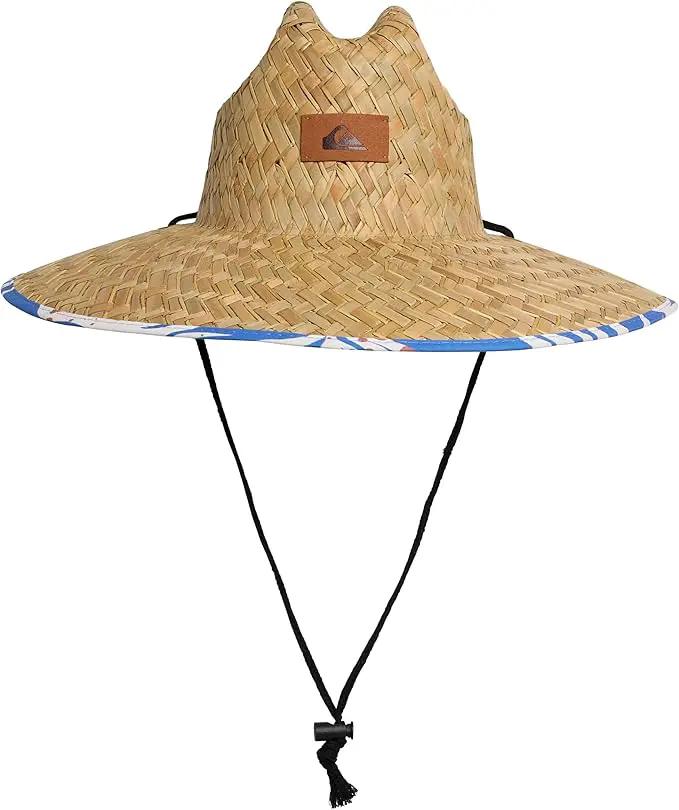 Quiksilver Men's Wide Brim Outdoor Lifeguard Straw Sun Hat by GreenHaven Gardens