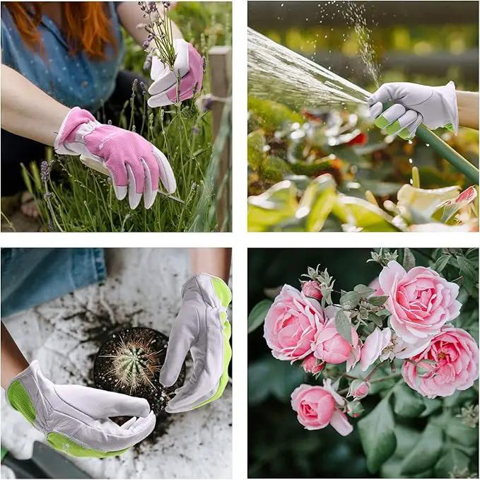 HANDLANDY Women Safety Work Gloves Utility Touch Screen Working Grip Glove for Yardwork Gardening Breathable Mechanic Gloves by GreenHaven Gardens