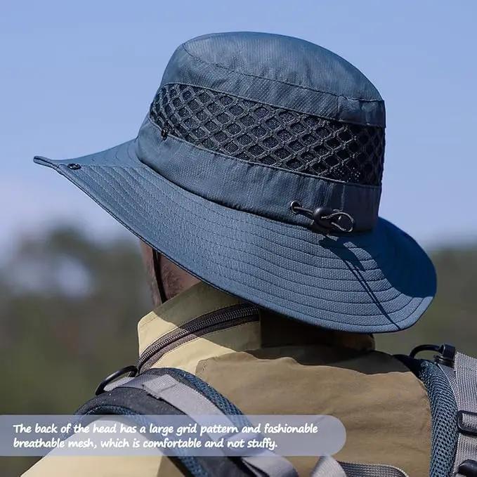 Fishing Hat, UPF50+ Wide Brim Sun Hat for Men Women, UV Protection Hiking Beach Bucket Hats Summer Safari Hat by GreenHaven Gardens