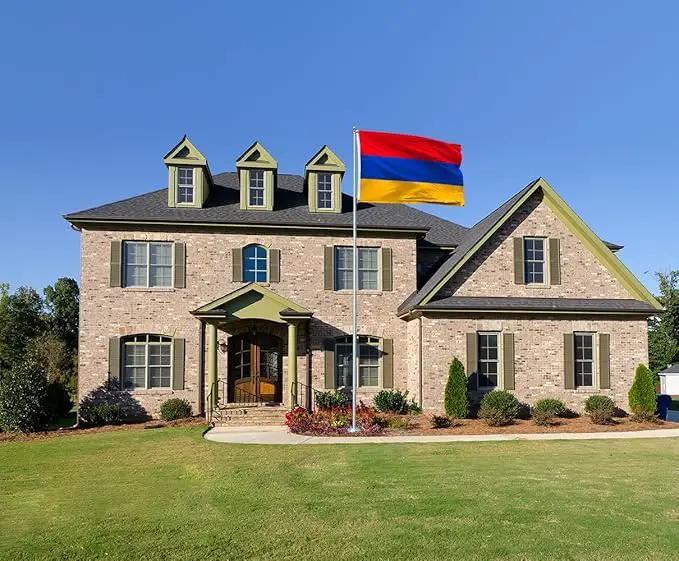 Armenia Flag 2x3FT Armenian National Polyester Flag With 2 Grommets For Patriotic Armenian Themed Festival Events Party Decoration(Armenia, 2x3FT) by GreenHaven Gardens