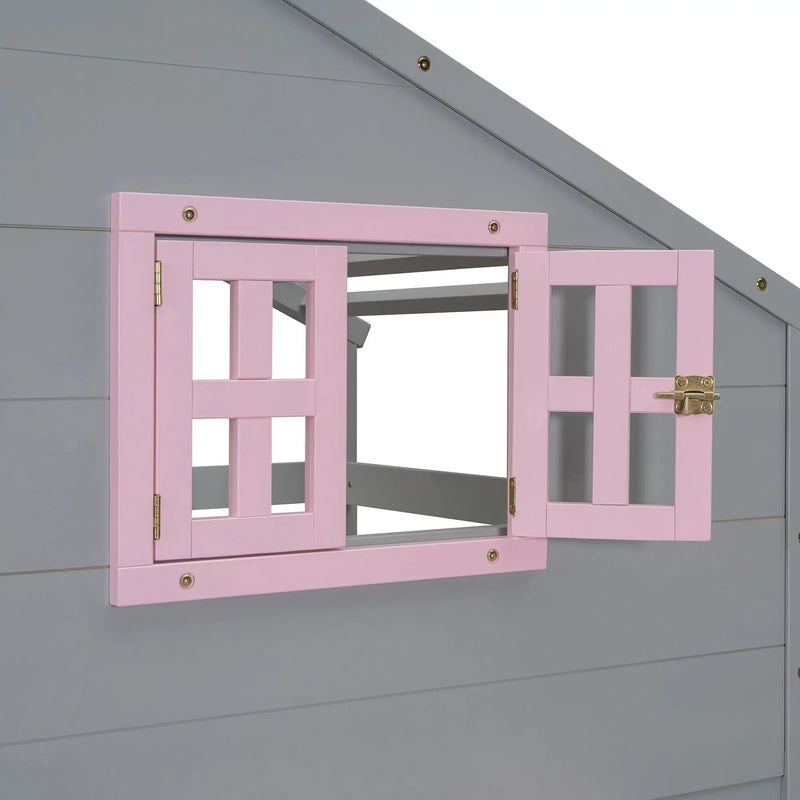 Bunk Bed With Playhouse Roof And Window