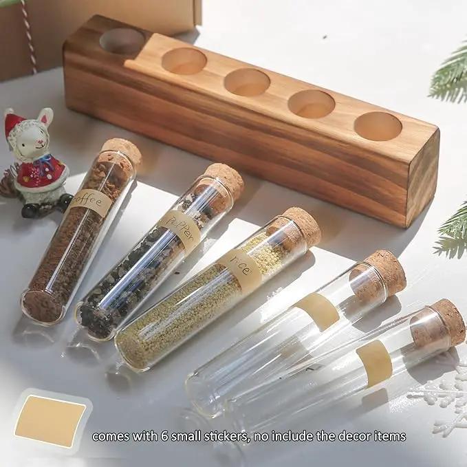 KAXYEW Glass Test Tubes with Cork Stoppers, Small Clear Glass Test Tube Plants Propagation Station for Scientific Experiments, Plant Cuttings Handmade Crafts Party Candy Storage by GreenHaven Gardens