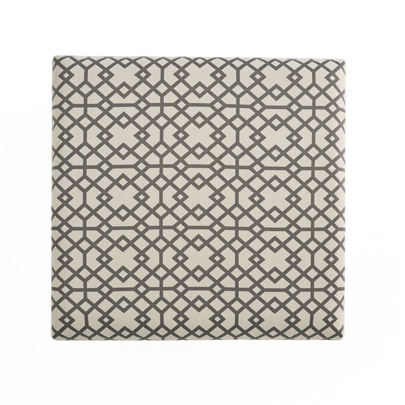 Richmond Storage Ottoman with Unique Pattern and Ample Storage - Gray by HouseOfZazla
