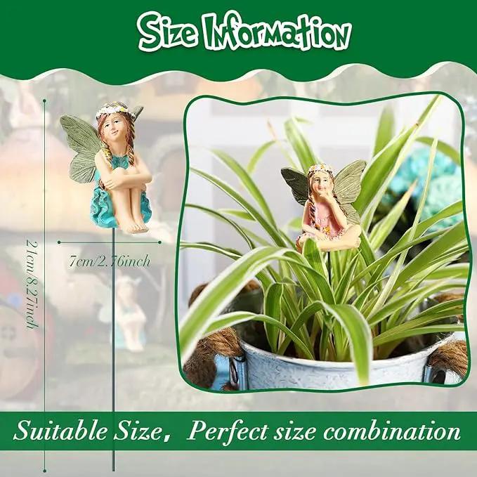 Bucherry 12 Pieces Garden Mini Fairies Figurines Miniature Fairy Sculpture Decoration Tiny Garden Accessories for Home Outdoor Yard Lawn Flower Pot Decor(Elegant) by GreenHaven Gardens