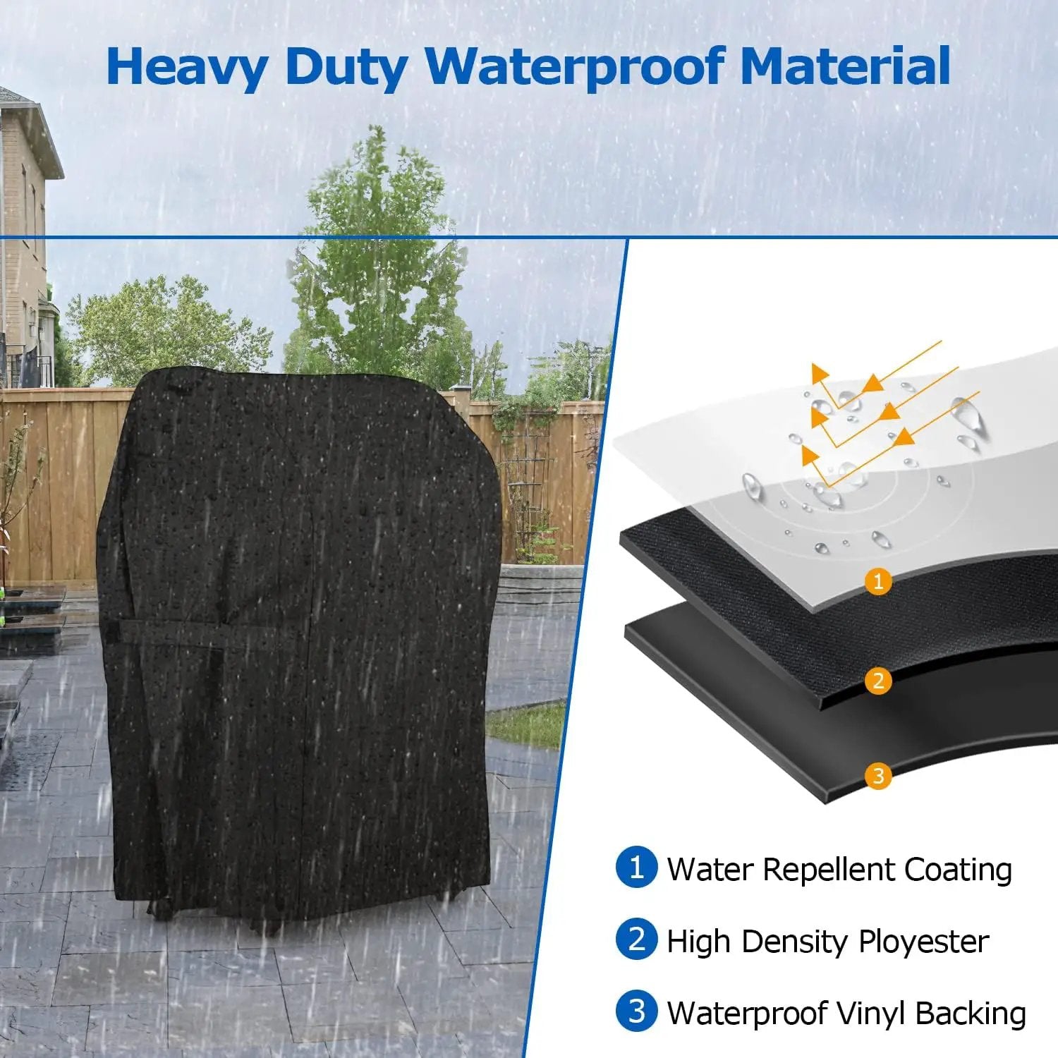 SunPatio 2 Burner Grill Cover 30 Inch, Heavy Duty Waterproof Small BBQ Cover Compatible for Weber Spirit 210 Series, Charbroil, Kenmore Grills, Compared to Weber 7105 (Not Fit for Spirit II E-210) by GreenHaven Gardens