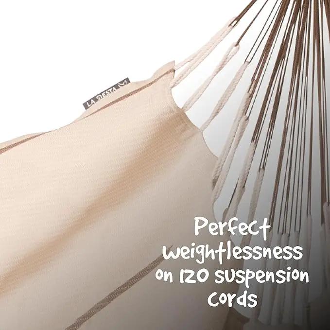 LA SIESTA® Habana Nougat - Organic Cotton Lounger Hammock Chair by GreenHaven Gardens