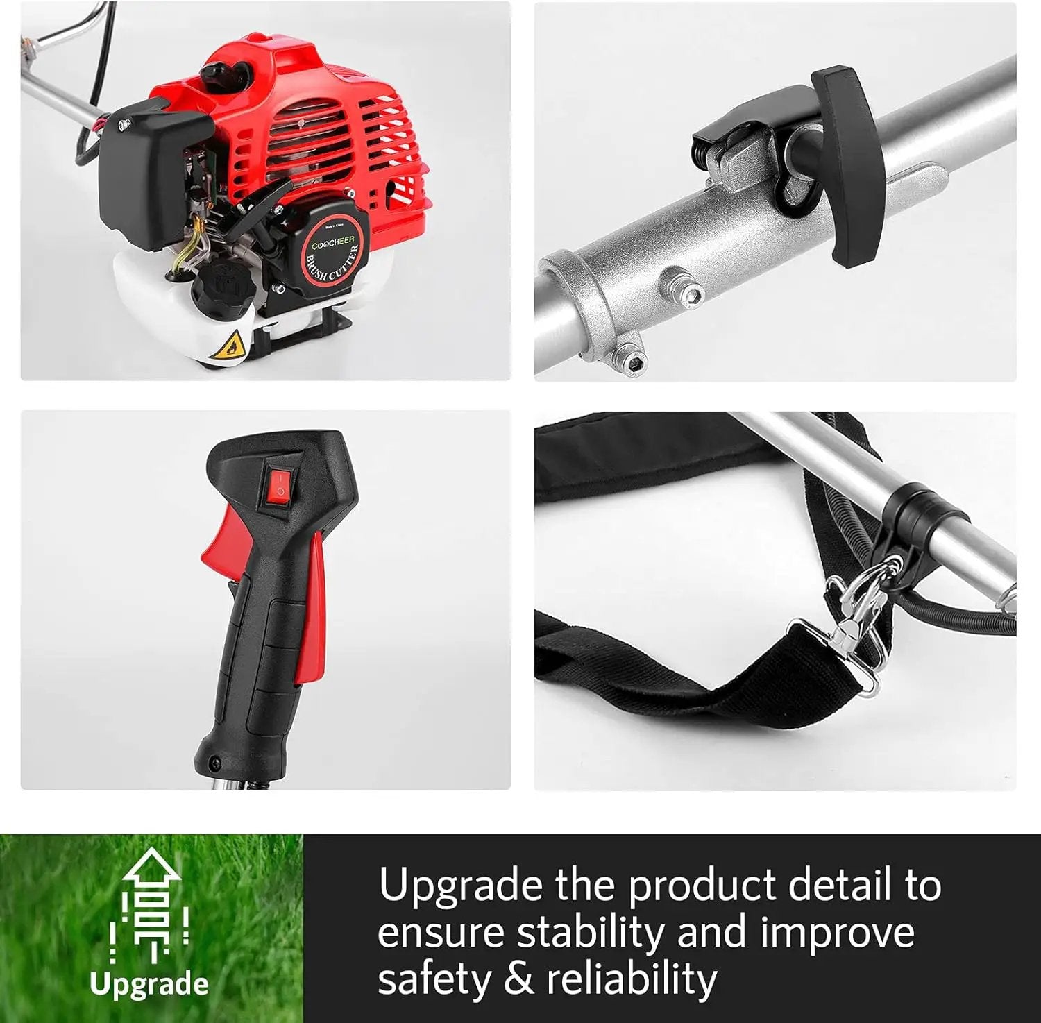 Weed Eater String Trimmer, 58cc Cordless Grass Gas Powered Weed Wacker 4-in-1 Straight Shaft String Trimmer Brush Cutter with 4 Detachable Head by GreenHaven Gardens