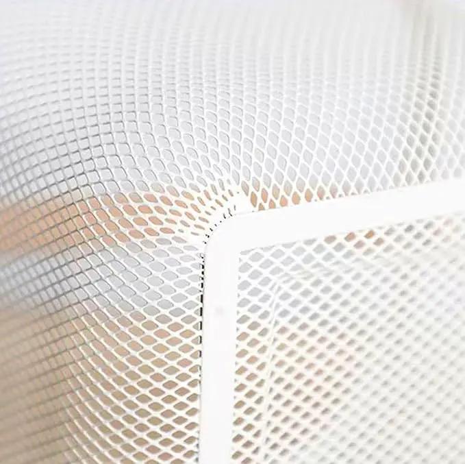 Metal Mesh Steel Basket, Storage Organizer Basket Garden Harvest Basket Multi-functional Kitchen Fruit Baskets Bin with Wooden Handle for Bathroom Picnic Shopping Decor Cabinet Home, White by GreenHaven Gardens