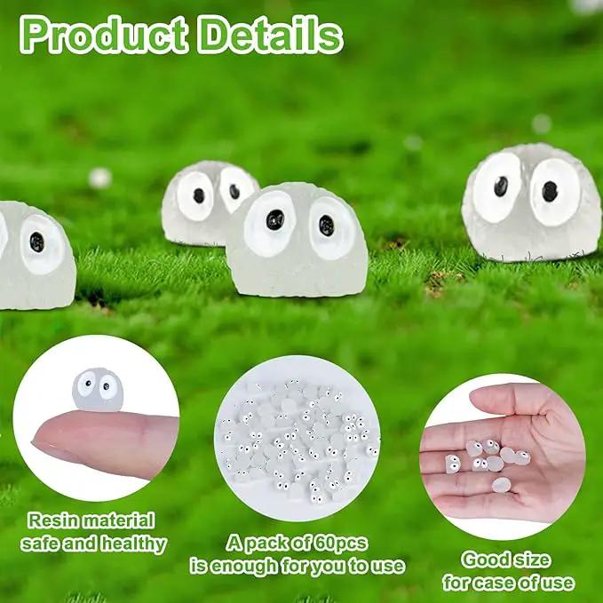Glow in The Dark Tree Elves Fairy 60Pcs Mini Resin Elf Fairy Garden Accessories Little Briquettes Elves Miniature Figurines, Micro Landscape Gnomes Dollhouse Ornament Potted Plants Decorations by GreenHaven Gardens