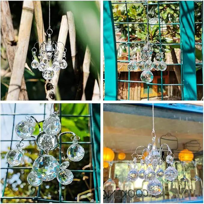H&D HYALINE & DORA Crystals Ball Prisms Suncatcher Hanging Ornament Hanger Rainbow Maker with Hook by GreenHaven Gardens