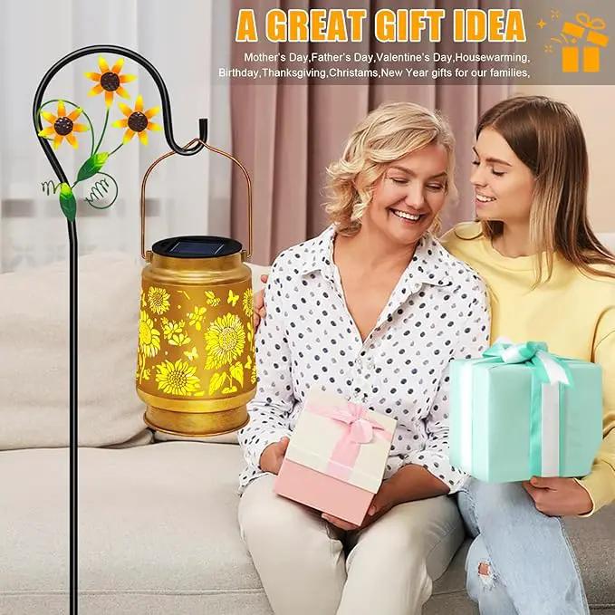 TEDOF Solar Lanterns Outdoor Waterproof,Sunflower Gifts for Women Gifts for Mom Women Grandma Decoration Outside for Yard, Patio,Backyard,Porch by GreenHaven Gardens
