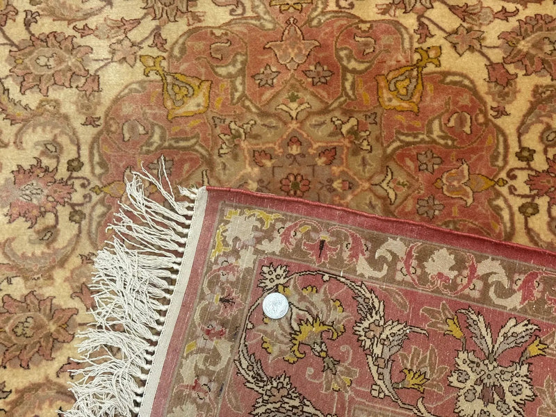 Persian Isfahan Rug 3x5 Fine 550 KPSI Kork Wool on Silk by Jewel Rugs