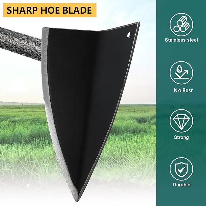 Hoe Garden Tool, Triangle Hoe Gardening Weeding Tool, 72" Long Handle Heavy Duty Manual Weeder Gardening Hand Tools for Weeding, Digging, Loosening Soil by GreenHaven Gardens