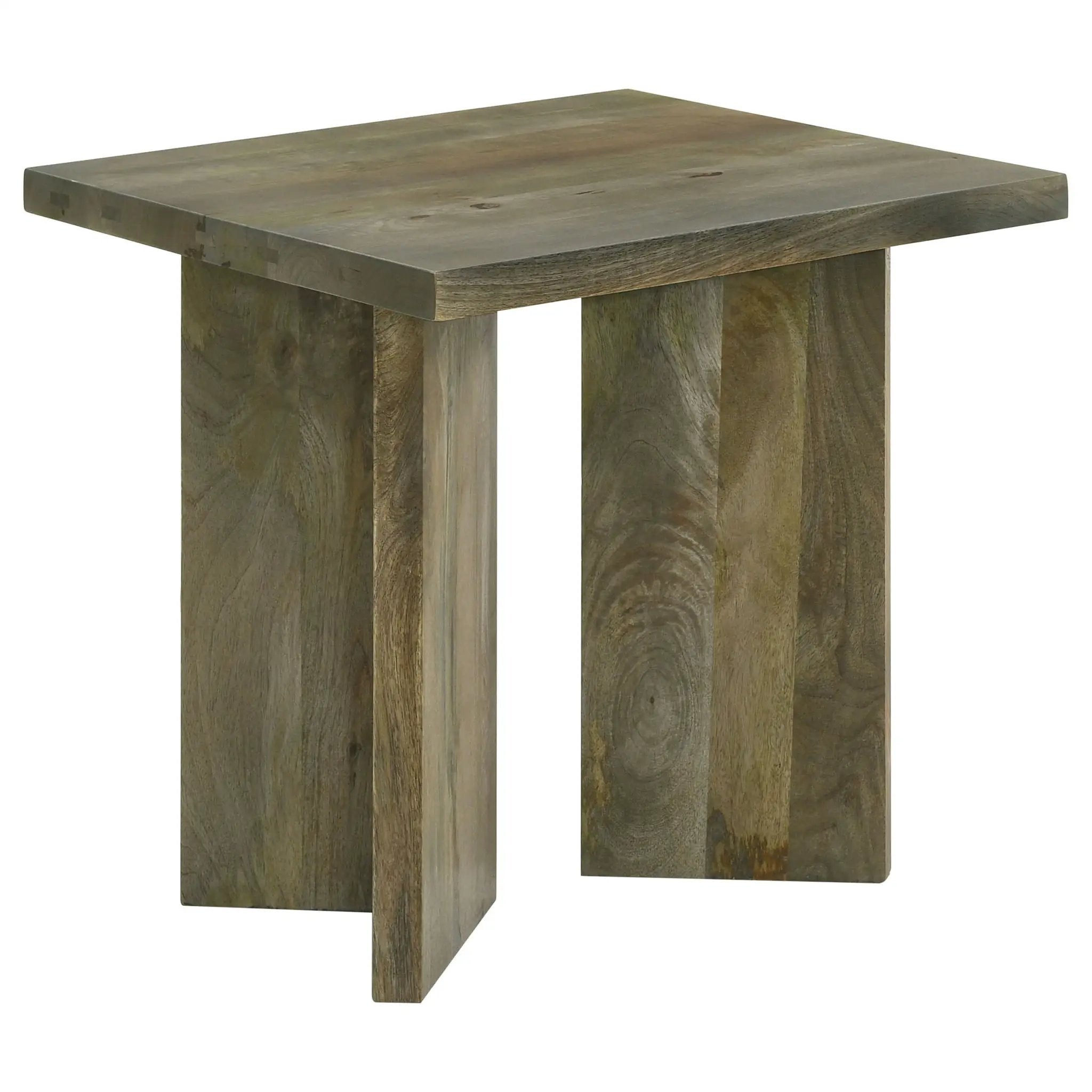 Andando Square Solid Wood End Table Mango Brown by Unique Piece Furniture