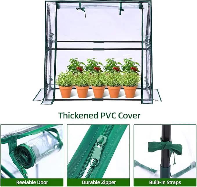 Mini Greenhouse for Indoor Outdoor: Ohuhu Tabletop Portable Green House with Waterproof Pad for Small Plants Nursery Germination, 36"x18"x33" Heavy-Duty Cover Tent Humidity Dome Seedling Accessory by GreenHaven Gardens
