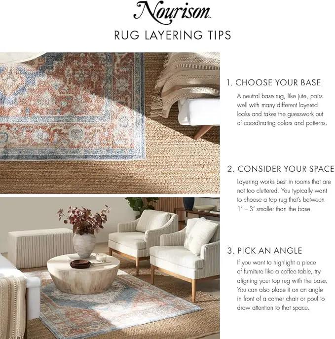 Nourison Home Positano Charcoal 8' x 10' Area Rug, Modern, Solid, Indoor/Outdoor, Easy Cleaning, Non Shedding, Bed Room, Living Room, Deck, Backyard by GreenHaven Gardens