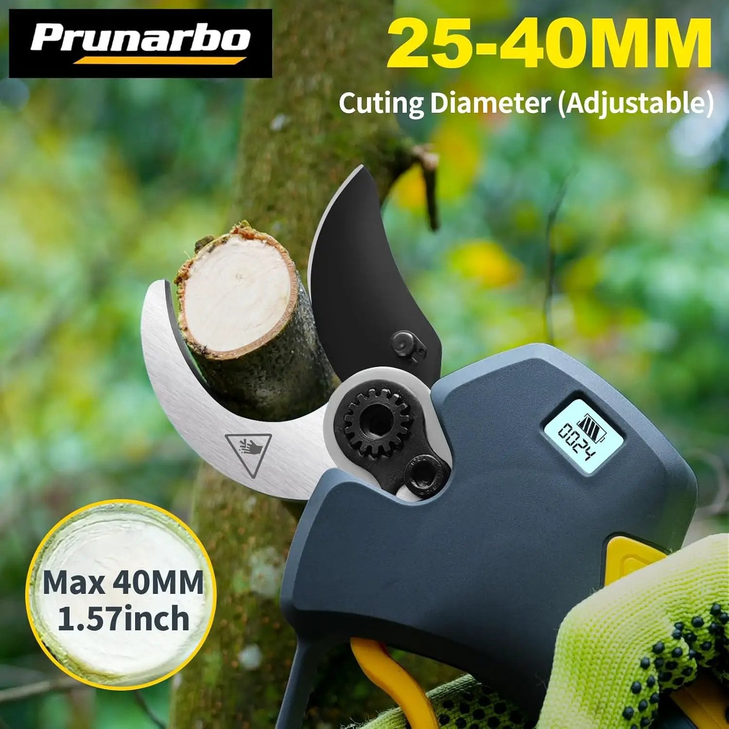 Electric Pruning Shears 40mm Compatible with Makita 18V Battery, Cordless Pruners for Gardening Heavy Duty Professional Electric Branch Cutter Tree Scissor 0.8''-1.6'' Adjustable Cutting(Only Body) by GreenHaven Gardens