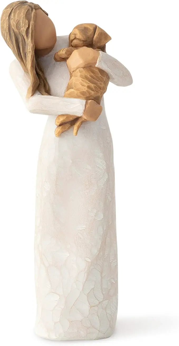 Willow Tree Adorable You (Golden Dog), A Joyful Friendship, Expresses Relationship with a Much-Loved Pet Dog, Sculpted Hand-Painted Figure by GreenHaven Gardens