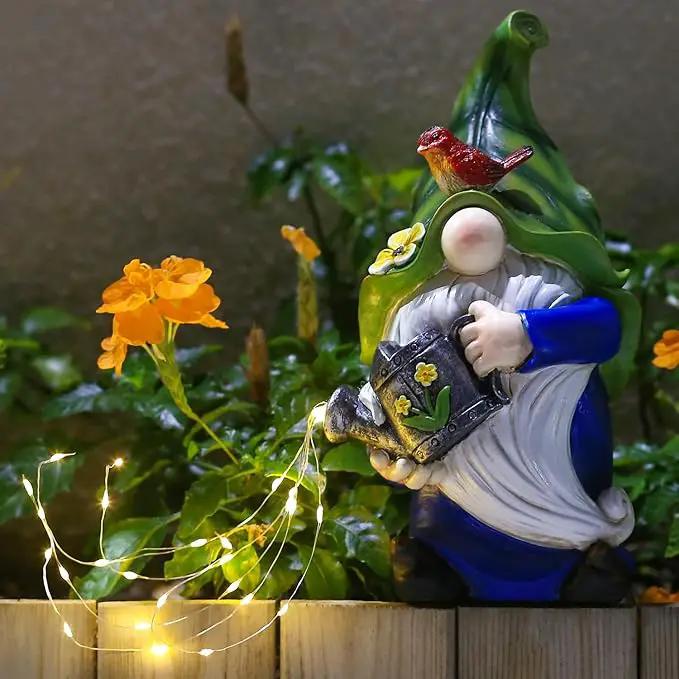 AIGEL Garden Gnomes Statues, Solar Garden Statue Outdoor Decor, Large Gnomes with Solar Light, Standing Statue for Patio, Lawn, Yard Art Decoration, Figurine Ornament by GreenHaven Gardens
