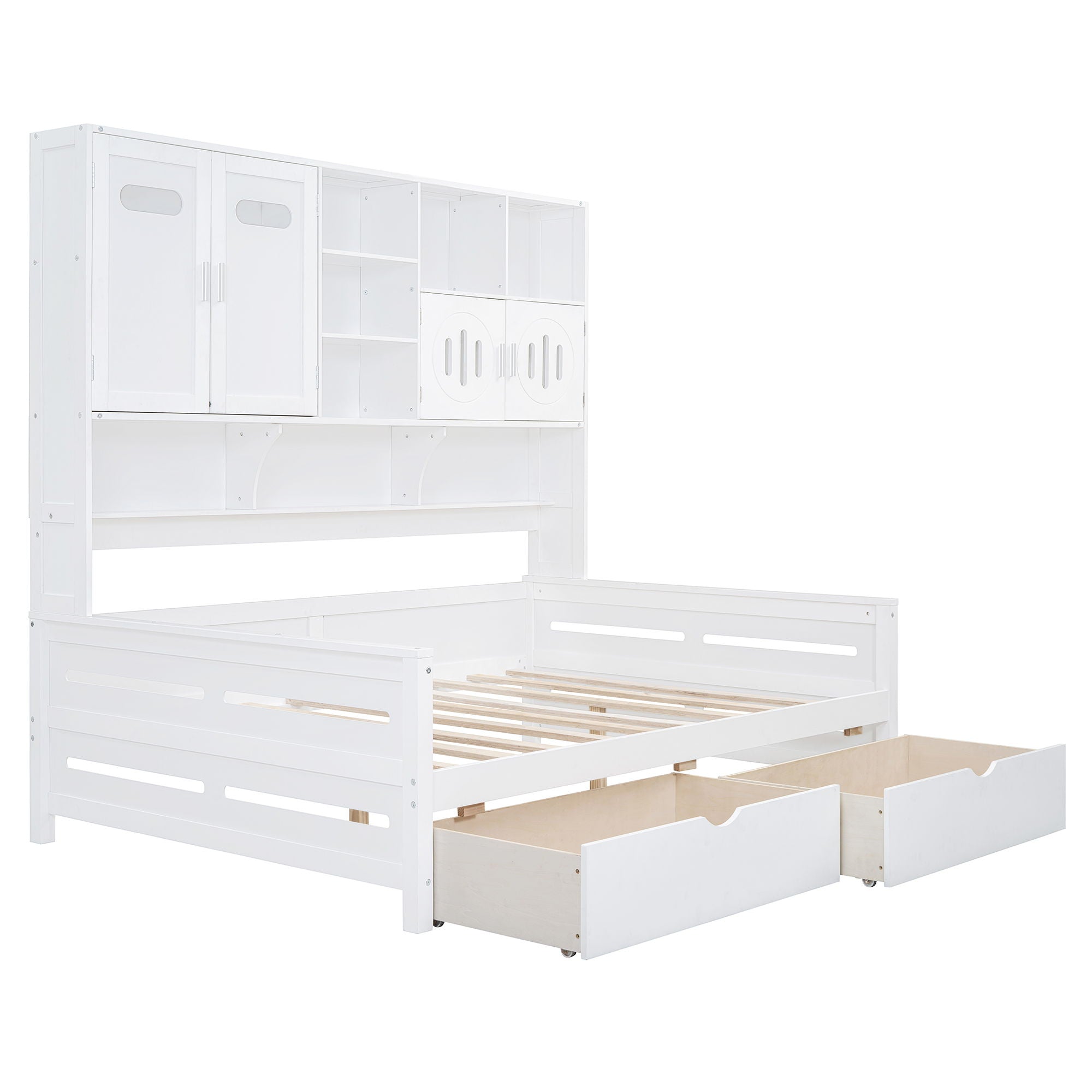 Daybed With All-In-One Cabinet And Shelf by HouseOfZazla