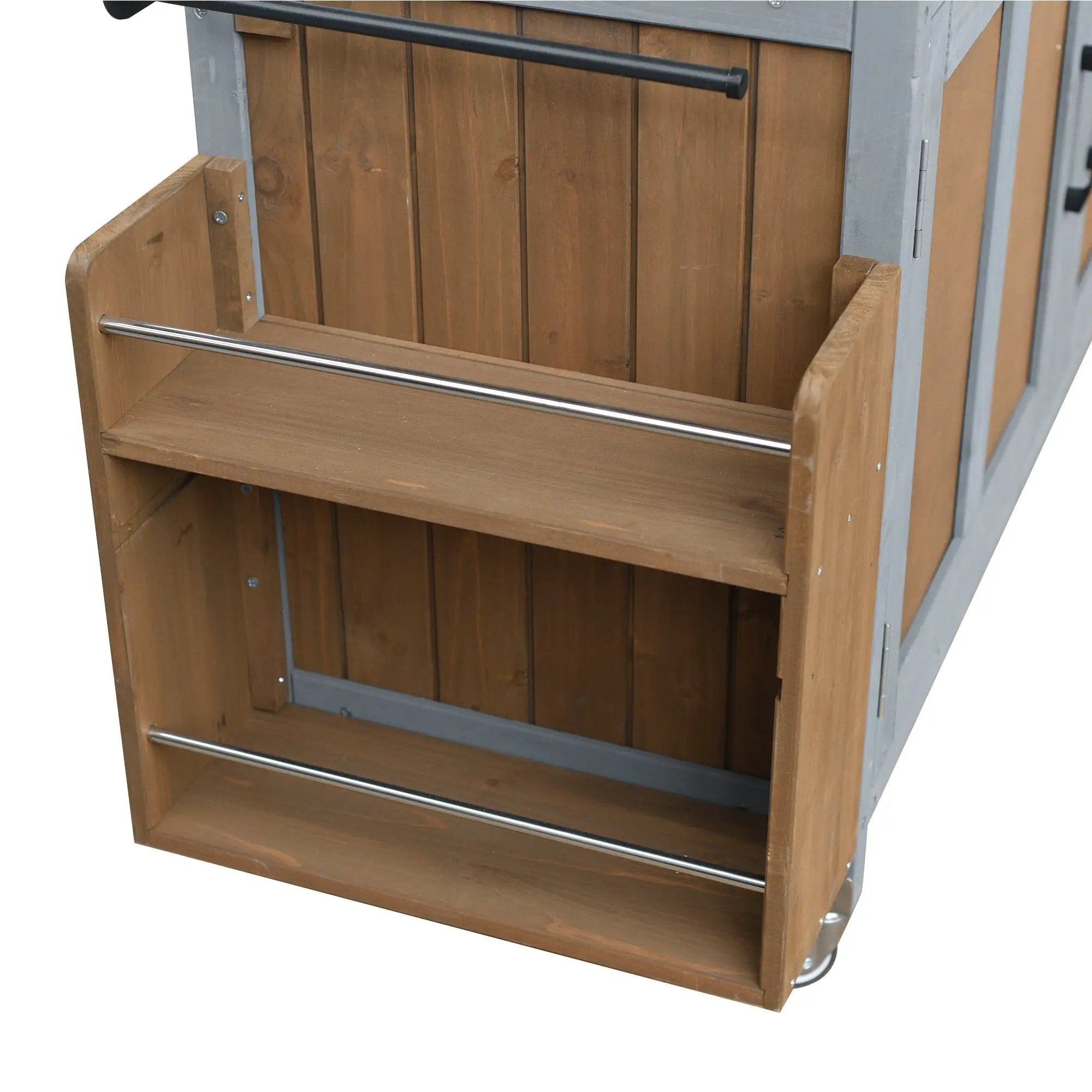 Foldable Outdoor Kitchen Island Patio Mobile Kitchen Cart by HouseOfZazla
