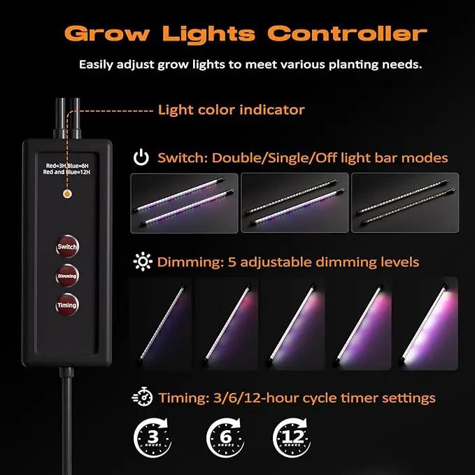 120-Cell Self-Watering Seed Starter Tray with Grow Light, Seed Starter Kit with 4.07” Humidity Dome, Indoor Seedling Starter Tray, Seed Starting Tray for Plant Germination, Seeds Growing by GreenHaven Gardens