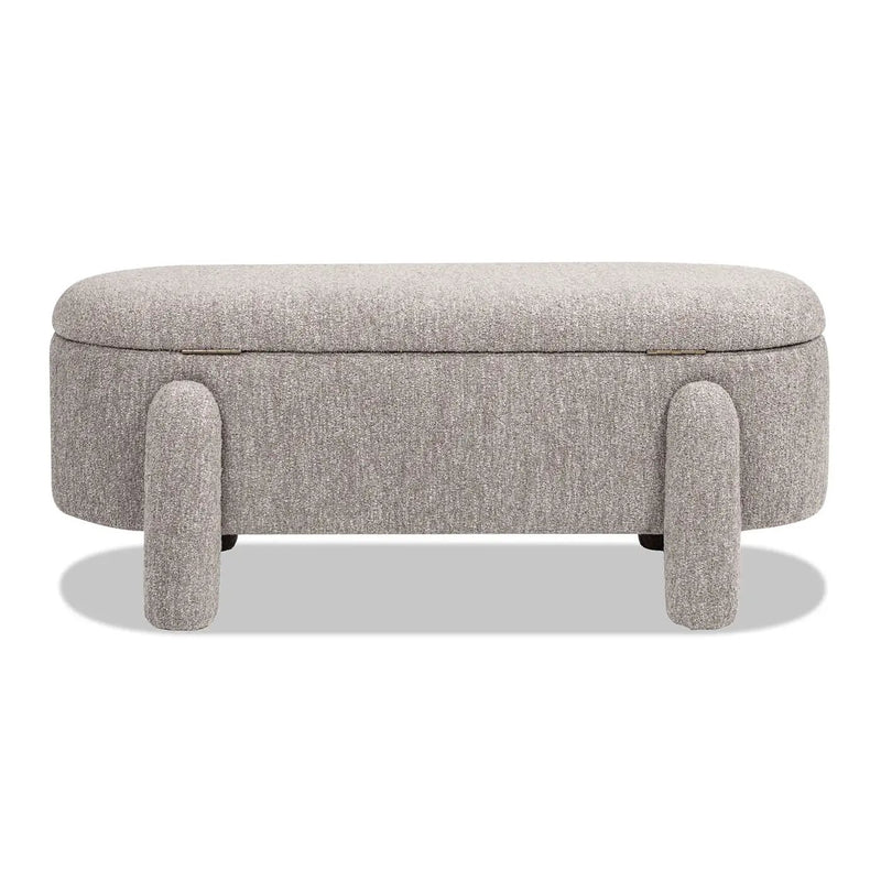 Hugo - Oval Fully Upholstered Storage Bench by HouseOfZazla