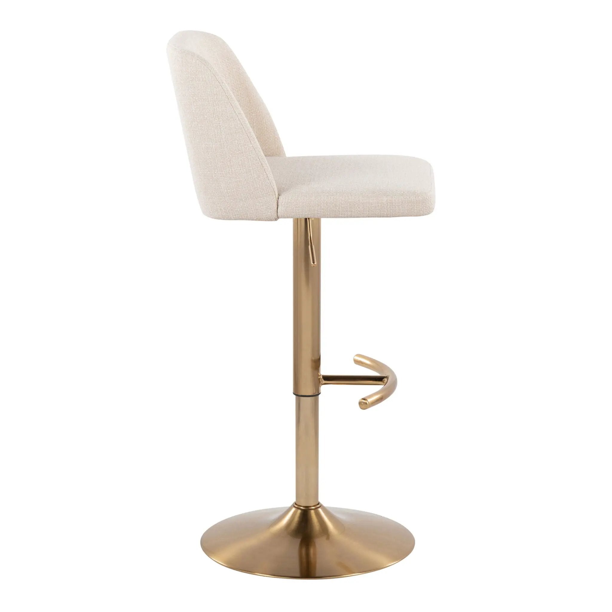 Toriano - Contemporary Adjustable Barstool With Swivel With Rounded T Footrest (Set of 2) by Unique Piece Furniture