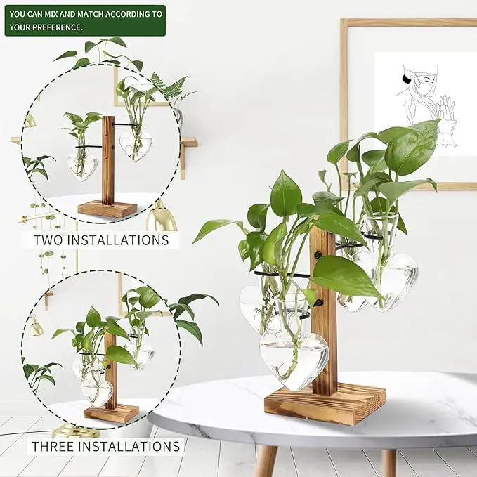 Plants Propagation Stations Plant Terrarium Kit Glass Planters for Indoor Plants House Plant Accessories Gift for Women - 4 Love Bulb Vase by GreenHaven Gardens