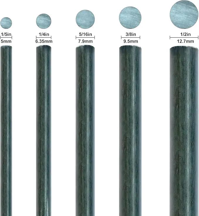 Garden Stakes 3Ft 50 Pack, 1/4-Inch Dia Ecofriendly Plant Stakes/Tomato Stakes/Green by GreenHaven Gardens