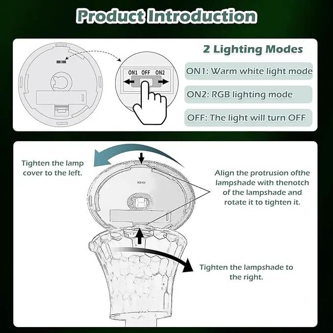 Solar Pathway Lights 4 Pack, Outdoor Garden Yard Light RGB Color Changing+Warm White IP67 Waterproof, Solar Powered Garden Lights for Walkway Yard Backyard Lawn Landscape by GreenHaven Gardens