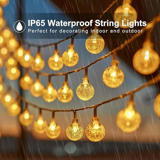 Solar String Lights Outdoor 2 Pack 200 Led 80FT Warm White Crystal Globe Lights with 8 Lighting Modes, Waterproof Solar Powered Patio for Garden Yard Porch Wedding Party Decoration by GreenHaven Gardens