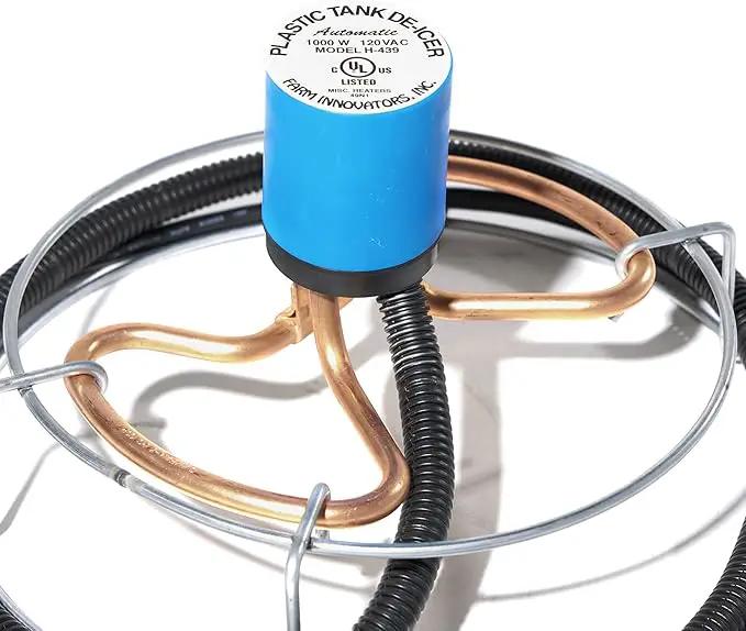 Farm Innovators Model H-439 Economical Submergible Tank De-Icer with Attached Guard, 1,000-Watt by GreenHaven Gardens