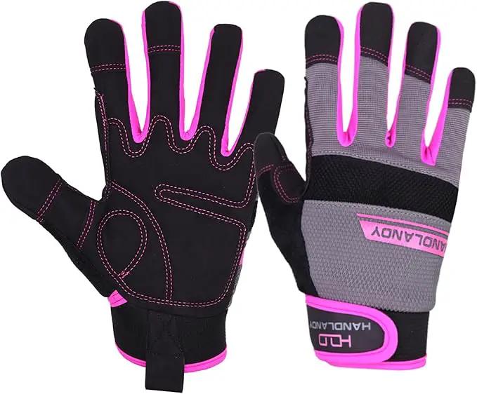 HANDLANDY Women Safety Work Gloves Utility Touch Screen Working Grip Glove for Yardwork Gardening Breathable Mechanic Gloves by GreenHaven Gardens