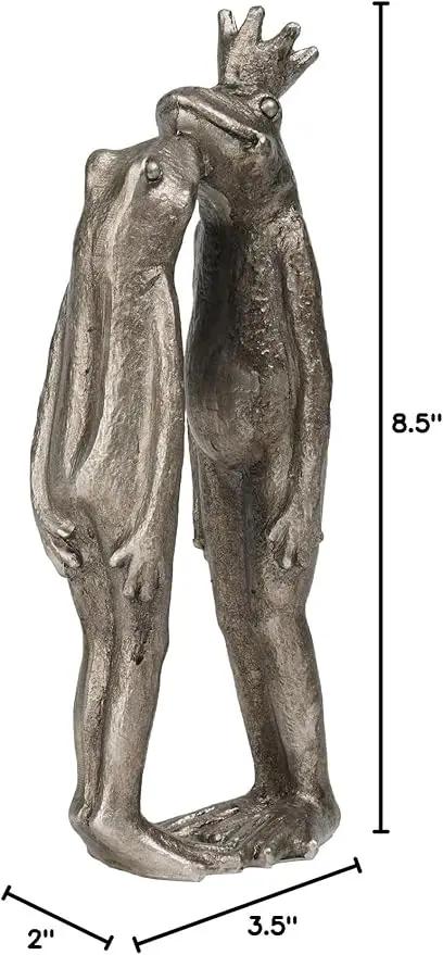 Frog Decor Garden Statue Decor Outside - Couple Kiss Plog Statue Outside Frog Figurines for Yard Patio Lawn Decorations Couple Frogs Front Yard Decorations Outdoor 3.5" 2" 8.75" by GreenHaven Gardens