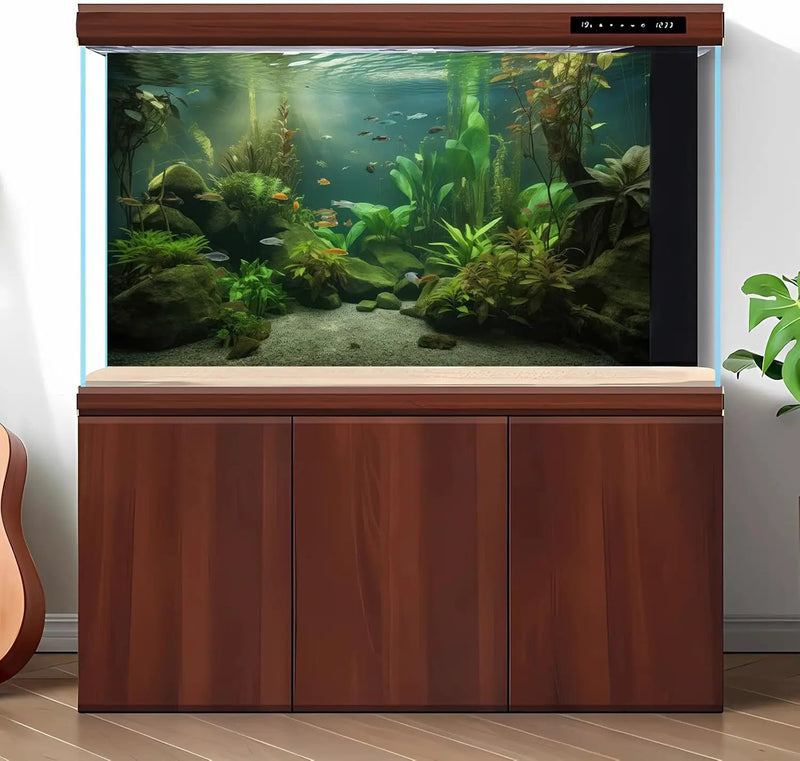 Under The Sea Aquarium Background Underwater Aquatic Plants Fish Tank Background Tropical Fish Rock with Moss Terrarium Background Undersea Green Grass with Sunbeams Terrarium Background 30x12in by GreenHaven Gardens