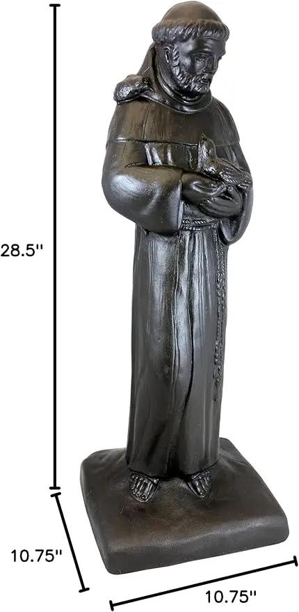 Emsco Group 92230 29" Saint Francis Garden Statue, Bronze by GreenHaven Gardens