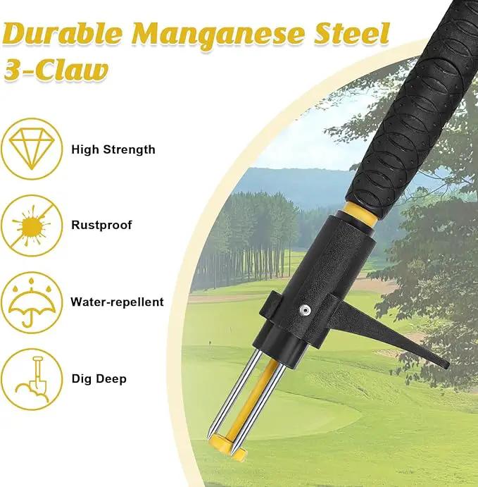 39" Stand Up Weed Puller Tool - Heavy Duty Detachable 3-Claw Weeder with Ergonomic Long D-Handle | Tools for Effortless Garden Weed Removal (Dandelions, Thistles & More) by GreenHaven Gardens